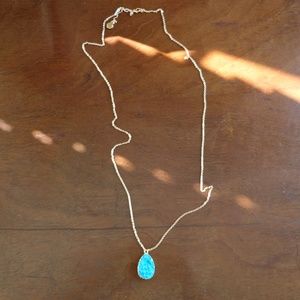 BaubleBar Jewelry - BaubleBar Druzy Pendant Necklace Turquoise & Gold BaubleBar Jewelry - BaubleBar Druzy Pendant Necklace Turquoise & Gold